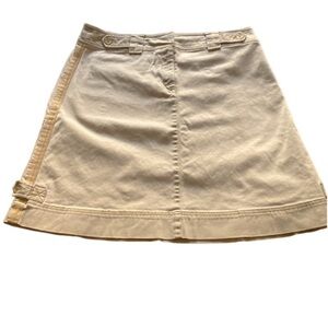 Nine & Co. Weekend Tan Women's Midi Skirt. Size 14. Stretch. Zip front.